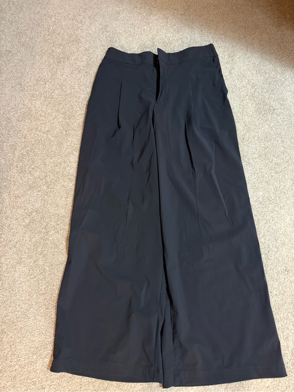 Athleta Charcoal Grey Wide-Leg Trousers